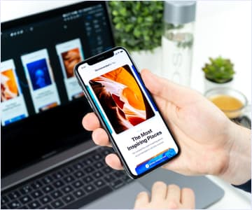 Phone and computer screens